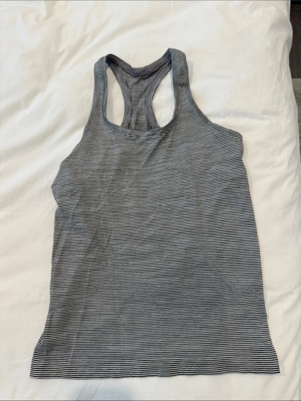 Lululemon swiftly tank size 8 black and white stripe